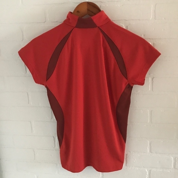 Guru Women’s Tee Burn orange sport High Neck Cap sleeve Breathable Size S - Picture 7 of 7